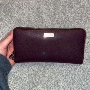 Beautiful Kate Spade maroon zippered wallet